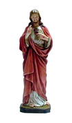 Statue du Sacré Coeur de Jésus - 17 cm -  polychrome